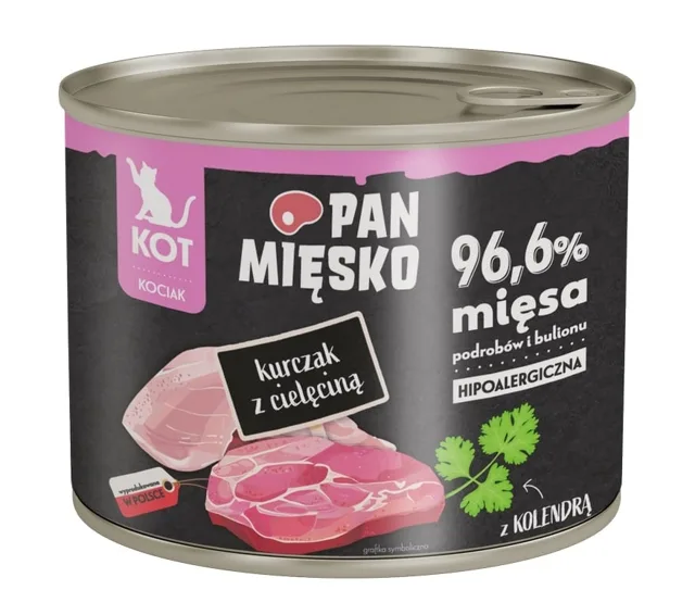PAN MIĘSKO Kuřecí s telecím masem krmivo pro koťata 200 g