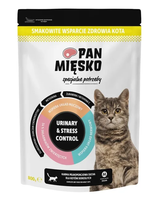 PAN MIĘSKO Speciální potřeby Urinary &amp; Stress Control pro kočky 800 g