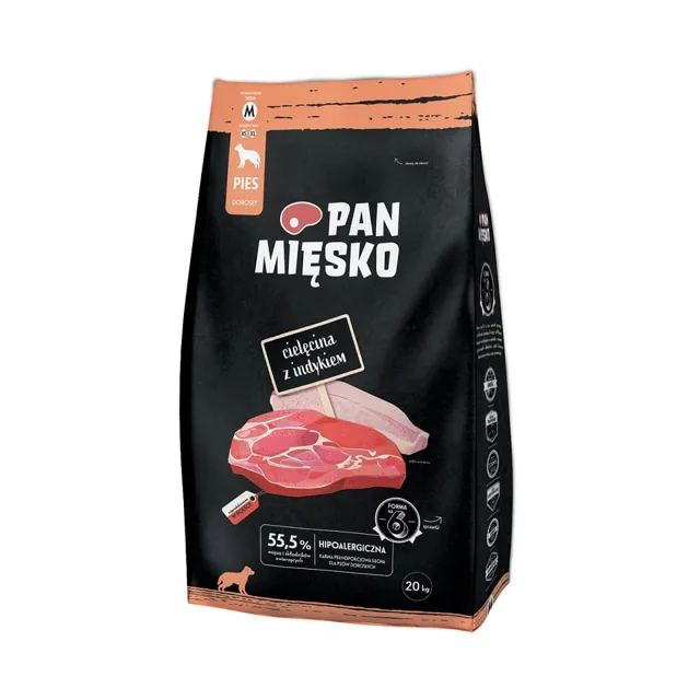 PAN MIĘSKO Telecí a krůta M 20kg