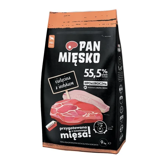 PAN MIĘSKO Telecí s krůtou M 9 kg