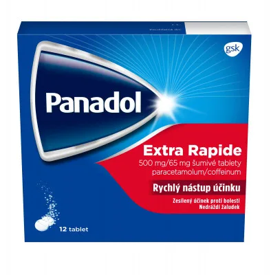 Panadol Extra Rapide 500mg/65mg tbl.eff. 12 I CZ