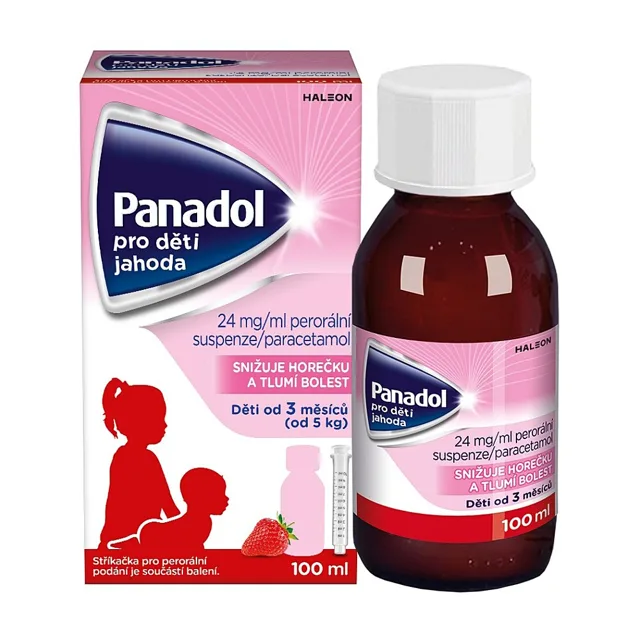 PANADOL Pro děti Jahoda 24 mg 100 ml