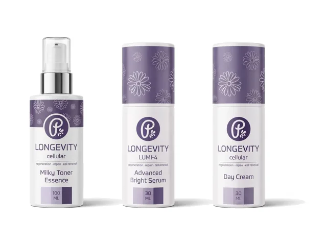 PANAKEIA LONGEVITY Ranní rituál – tonikum, rozjasňující sérum a denní krém