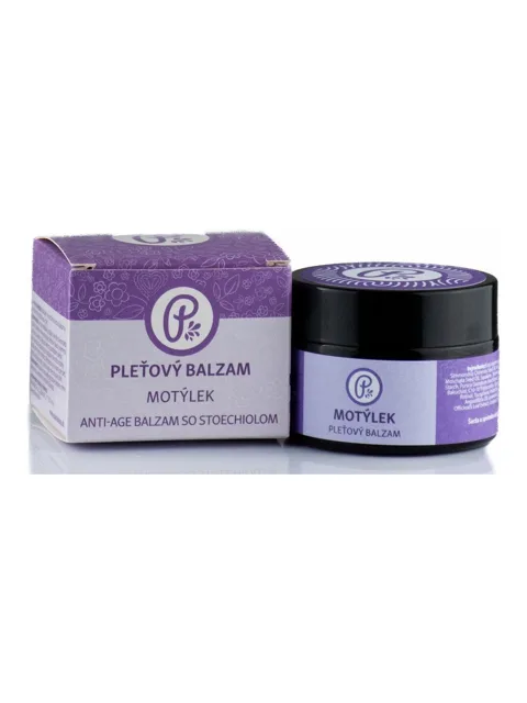 PANAKEIA MOTÝLEK – pleťový anti-age balzám se stoechiolem 30,15 ml Objem: 15ml