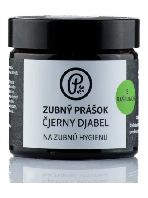 PANAKEIA Zubní prášek - ČERNÝ ĎÁBEL s rašelinou 60 ml