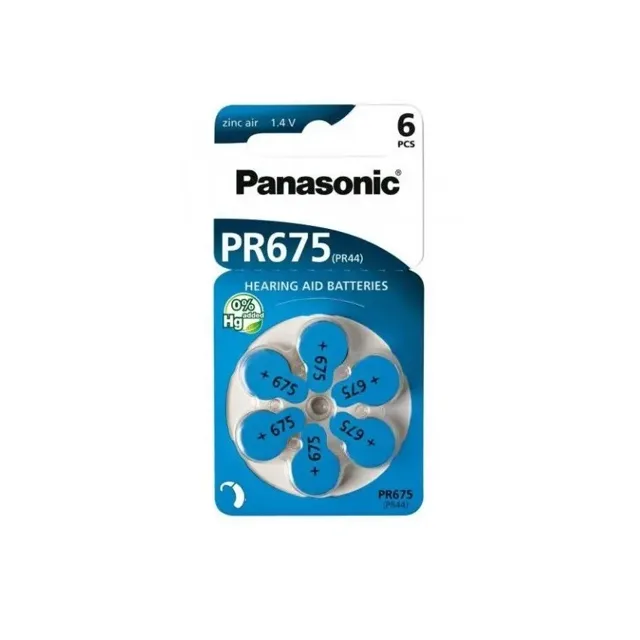 Panasonic baterie do naslouchadel 6ks PR675(44H)/6LB