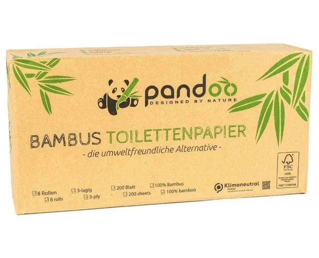 Pandoo Bambusový toaletní papír 3vrstvý 8 ks