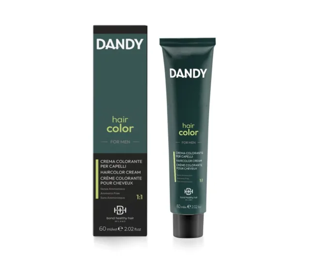 Pánská barva na probarvení šedin Dandy Hair Color For Men 60 ml - 2 velmi tmavě hnědá + dárek zdarma