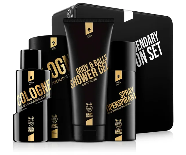 Pánská dárková sada pro péči o tělo Angry Beards Legendary Jack Saloon Set (AB-STO26-028JS-000-2437) + dárek zdarma