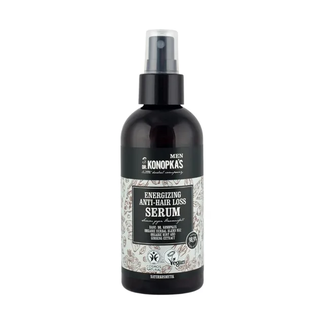 Pánské energizující sérum proti vypadávání vlasů – 170 ml – Dr. Konopka's