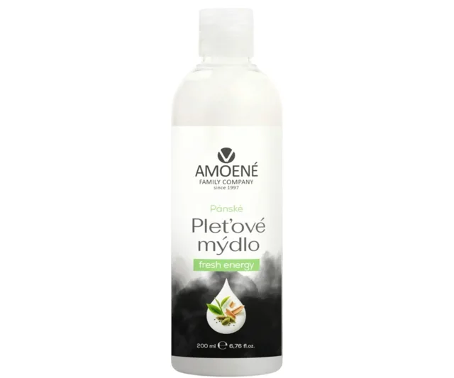 Pánské pleťové mýdlo na obličej i tělo Amoené Fresh Energy - 200 ml + dárek zdarma