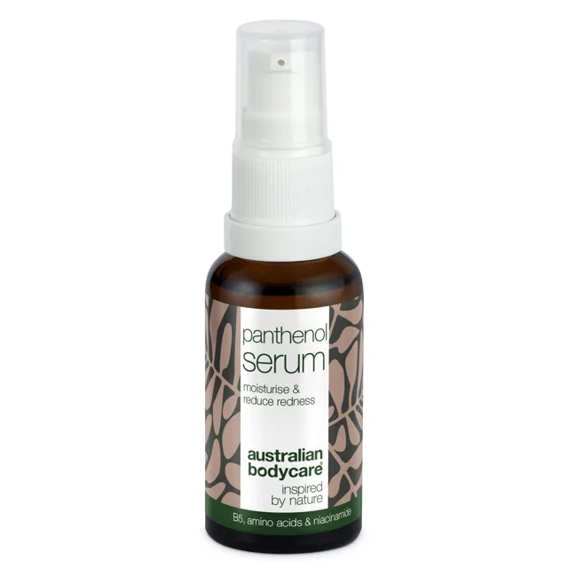 Panthenol Serum – Zklidňující péče na zarudnutí & rosaceu — Serum hydratuje & zklidňuje zarudnutí, rosaceu & suchou pleť. Posiluje kožní bariéru & snižuje podráždění. Ideální pro citlivou pleť.