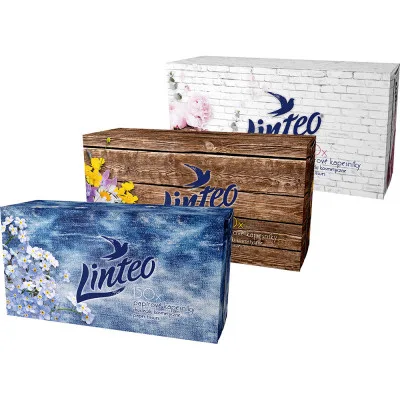 Papírové kapesníky LINTEO 2-vrstvé bílé 150ks