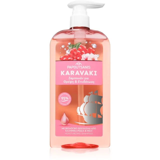 PAPOUTSANIS Karavaki Nutrition & Hydration vyživující šampon 600 ml