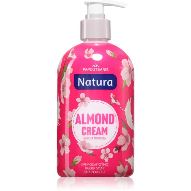 PAPOUTSANIS Natura Almond Cream tekuté mýdlo 480 ml