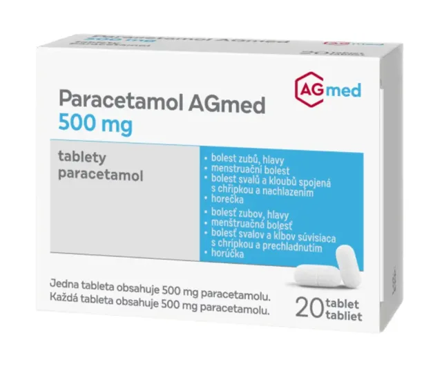 PARACETAMOL AGMED 500MG TBL NOB 20