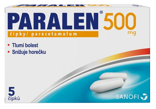 Paralen 500 mg 5 čípků