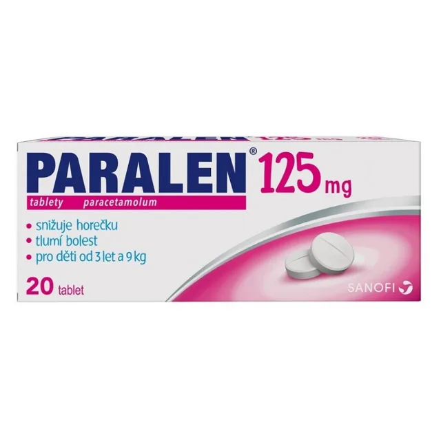 PARALEN Pro děti 125 mg 20 tablet