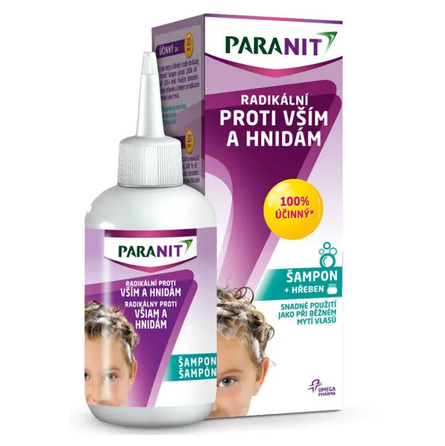 PARANIT Paranit Radikální šampon 100 ml + hřeben