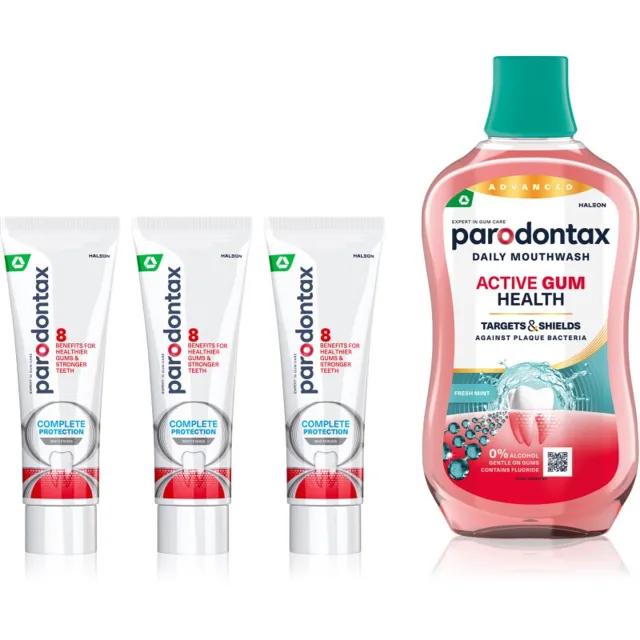 Parodontax Complete Protection & Active Gum Health Whitening sada pro kompletní ochranu zubů