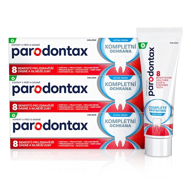 PARODONTAX Kompletní ochrana Zubní pasta Extra Fresh 3 x 75 ml