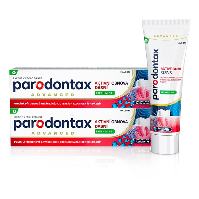 PARODONTAX Zubní pasta Fresh Mint Aktivní obnova dásní 2 x 75 ml