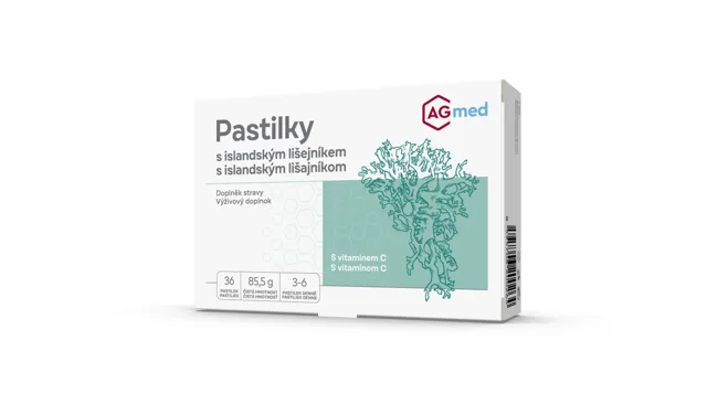 Pastilky s islandským lišejníkem 36ks AGmed