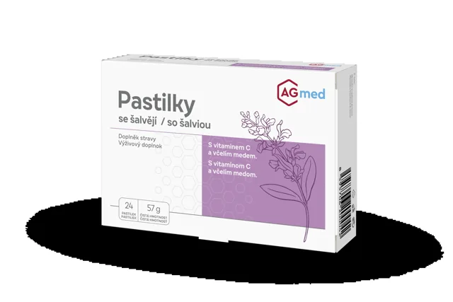 Pastilky se šalvějí 24ks AGmed