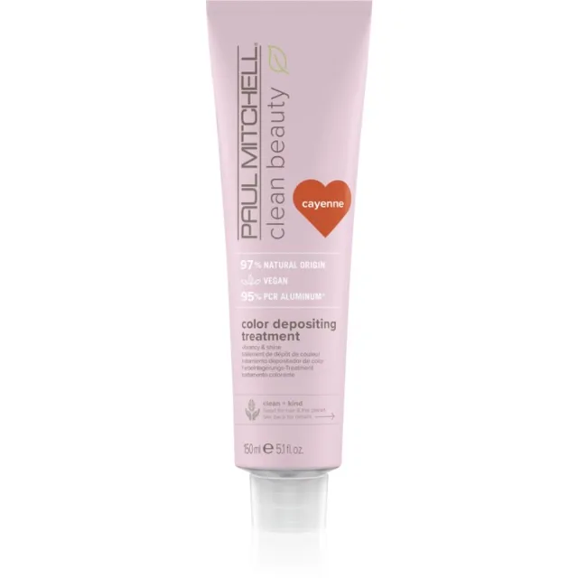 Paul Mitchell Clean Beauty Color Depositing Treatment vyživující maska pro barvené vlasy odstín Cayenne 150 ml
