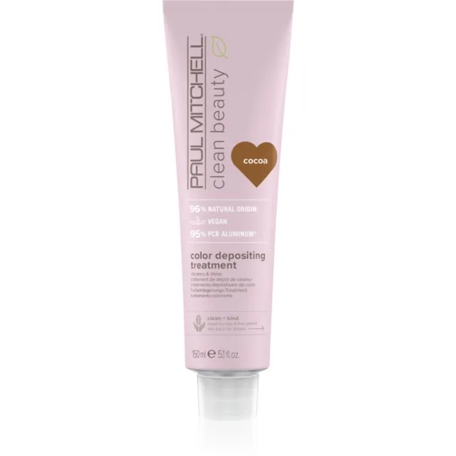 Paul Mitchell Clean Beauty Color Depositing Treatment vyživující maska pro barvené vlasy odstín Cocoa 150 ml