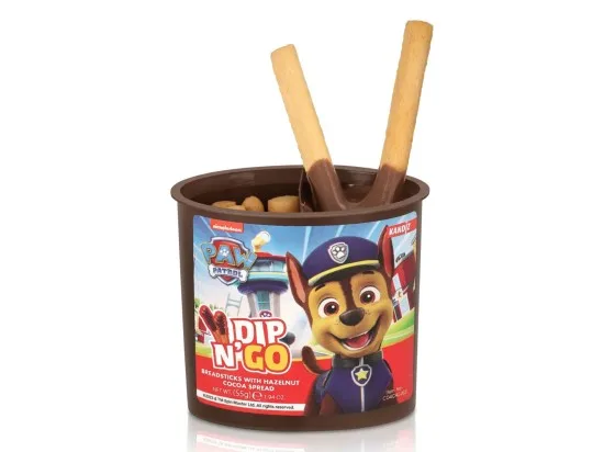 Paw Patrol Dip & Go tyčinky s lískooříškovým krémem 55 g