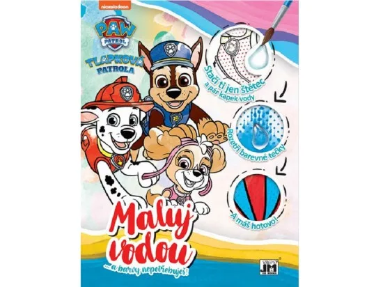 Paw Patrol vodová omalovánka A4