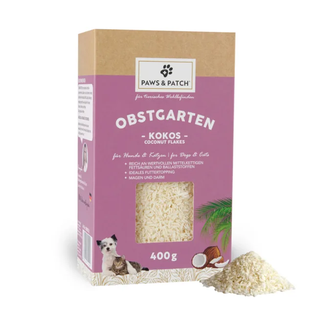 PAWS & PATCH Fruit Garden kokosové vločky - 400 g