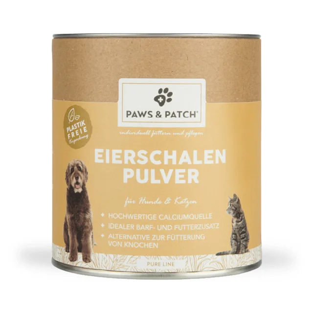 PAWS & PATCH prášek z vaječných skořápek - výhodné balení: 2× 500 g