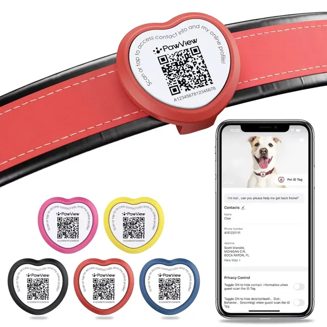 PawView chytrá známka pro psy a kočky srdce | P54828