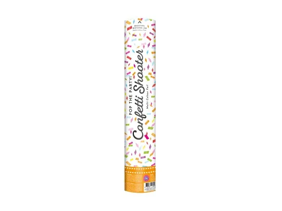 PD Konfety vystřelovací mix barevné fóliové + vystřelovač 40 cm