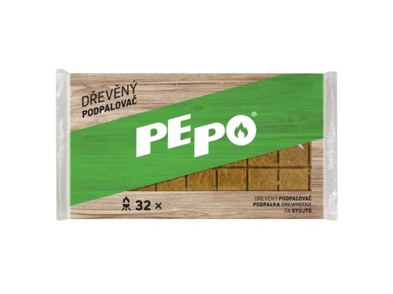 PE-PO dřevěný podpalovač 32 ks