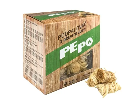 PE-PO podpalovač z dřevité vlny 32 ks