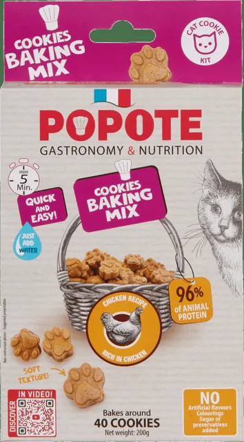Pečící směs na sušenky pro kočky Popote kuře 200g