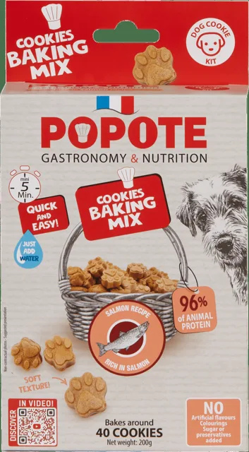 Pečící směs na sušenky pro psy Popote losos 200g