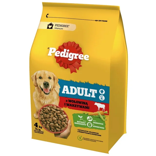PEDIGREE Adult 4 kg s hovězím masem a zeleninou pro psy velkých a středních plemen