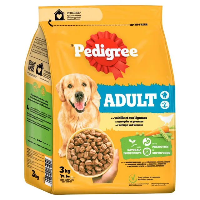 Pedigree Adult drůbeží a zelenina - výhodné balení: 2 x 12 kg