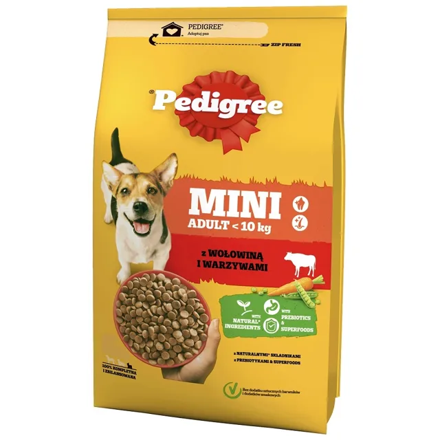 PEDIGREE Adult Mini 3x2,6 kg pro psy malých plemen s hovězím masem a zeleninou