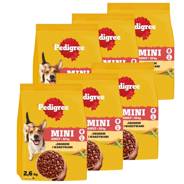 PEDIGREE Adult Mini s drůbežím masem a zeleninou 6x2,6 kg krmivo pro psy malých plemen