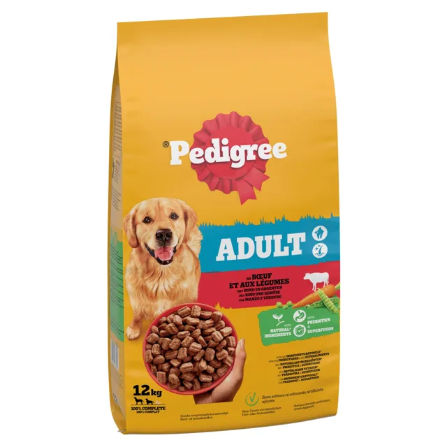 Pedigree Adult s hovězím a zeleninou - Výhodné balení 2 x 7 kg