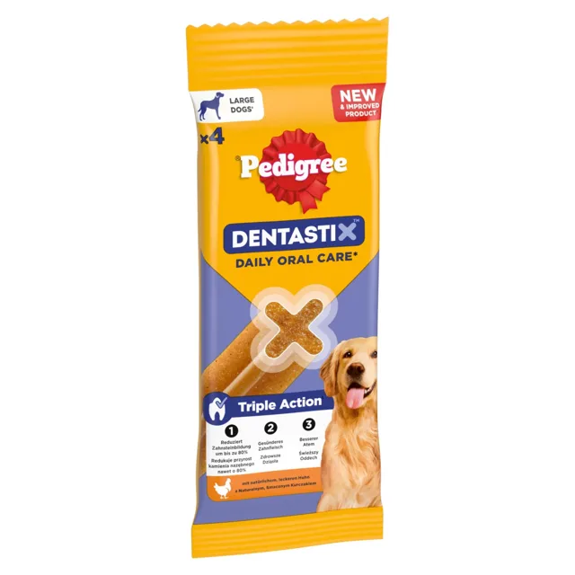 Pedigree Dentastix každodenní péče o zuby - Large, 4 ks (154 g) - pro velké psy (>25 kg)