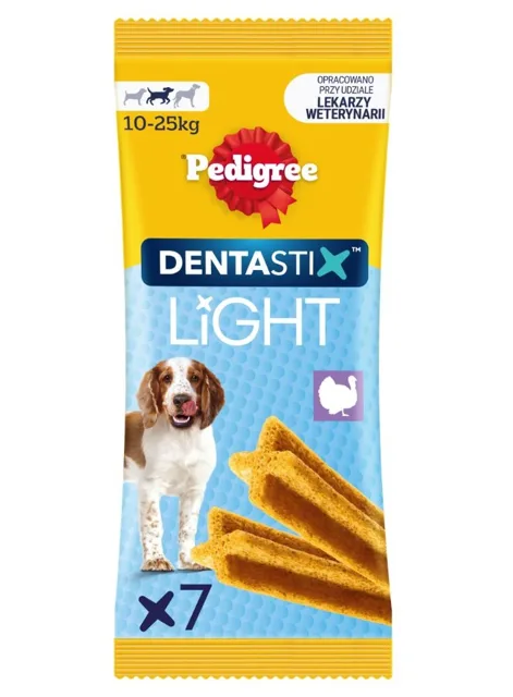 PEDIGREE Dentastix Light Dental Chews M 7 ks. dentální pamlsky pro psy středních plemen