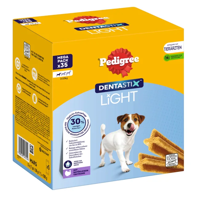 Pedigree Dentastix Light: Dental Chews pro malé psy (5 - 10 kg) - multibalení (210 kusů)
