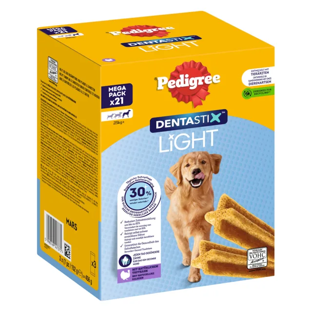 Pedigree Dentastix Light: Dental Chews pro velké psy (>25 kg) - multibalení (84 kusů)
