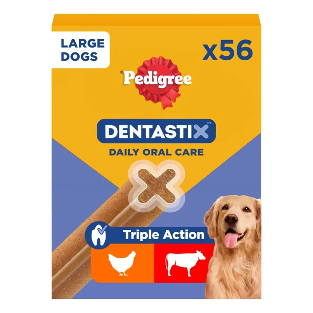 PEDIGREE DentaStix (velká plemena) zubní pamlsky pro psy 56 ks (8x270g)